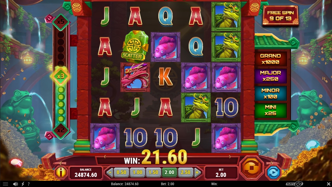 Temple of Prosperity, Free spins feature