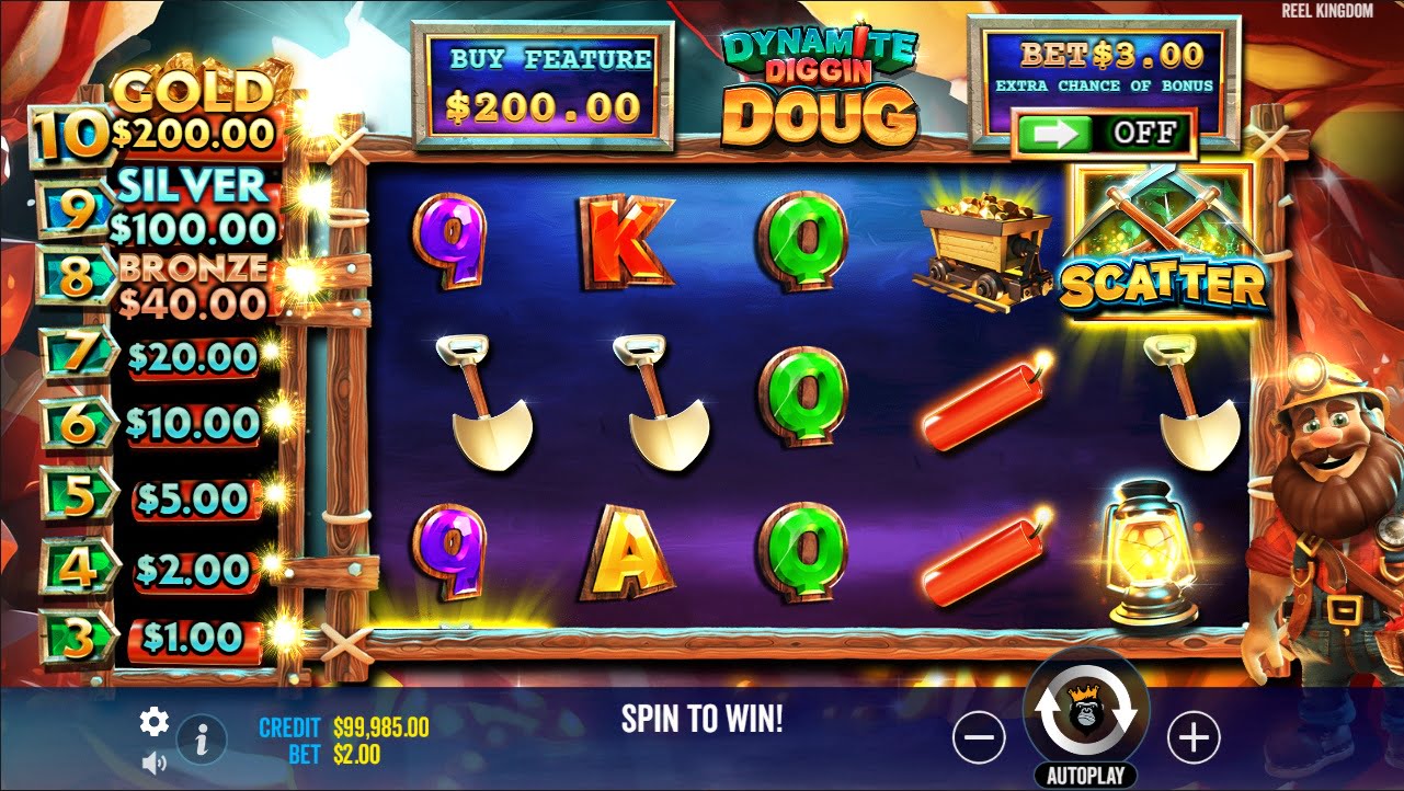 Dynamite Diggin Doug, Base slot