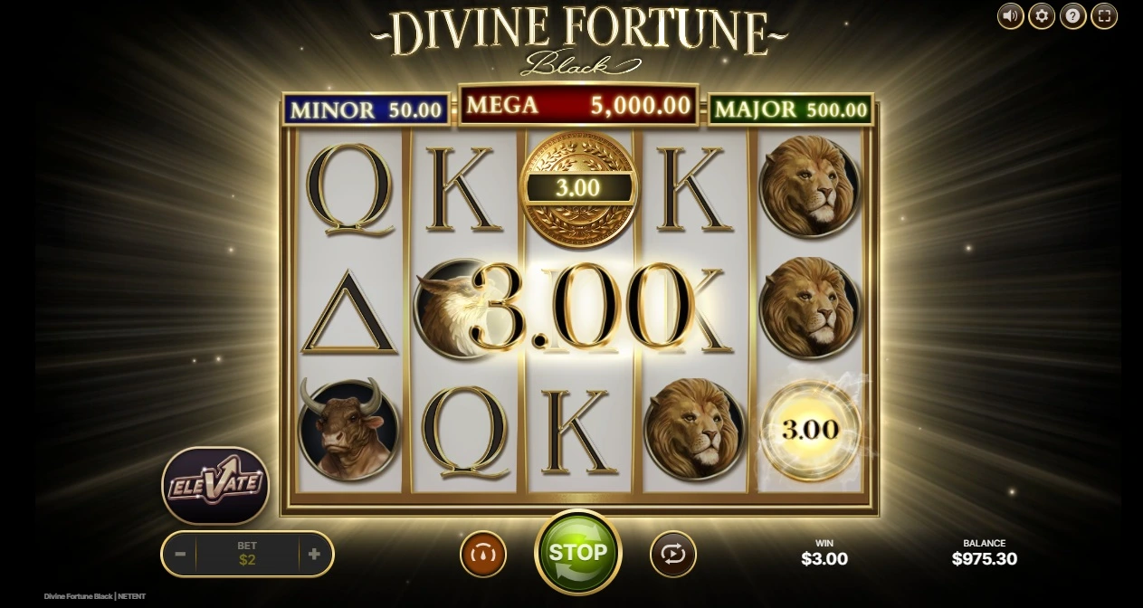 Divine Fortune Black, Cash Prize
