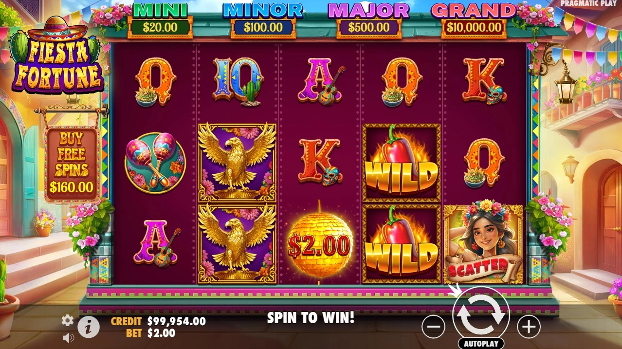 Fiesta Fortune, Base reels