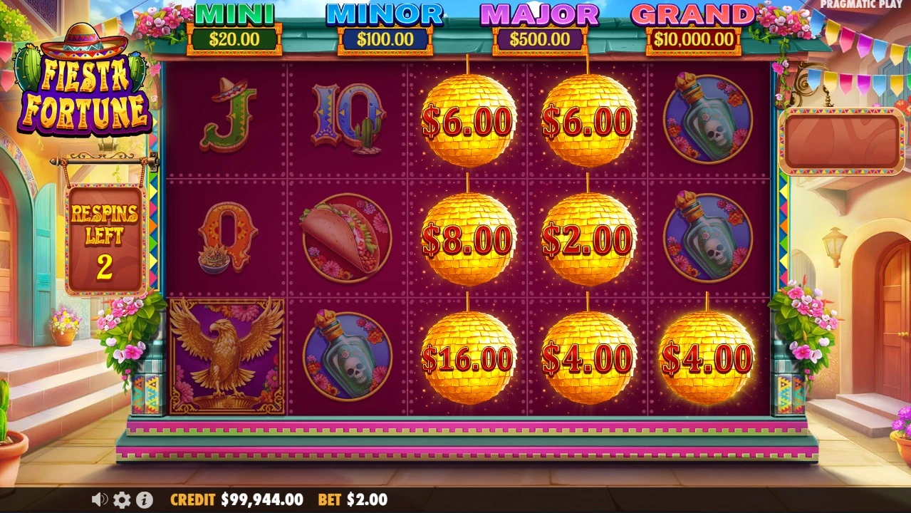 Fiesta Fortune, Money respin feature