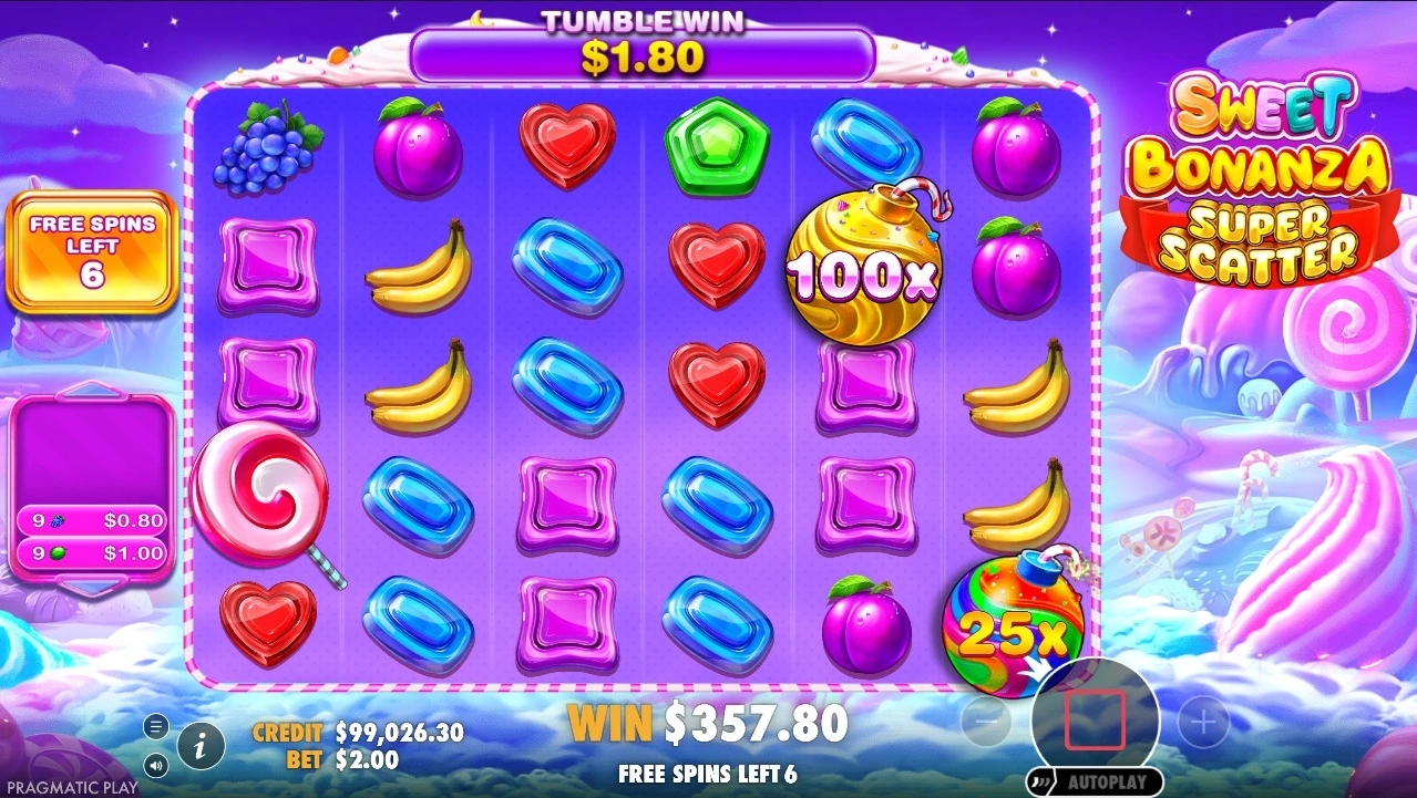 Sweet Bonanza Super Scatter, Super Free Spins