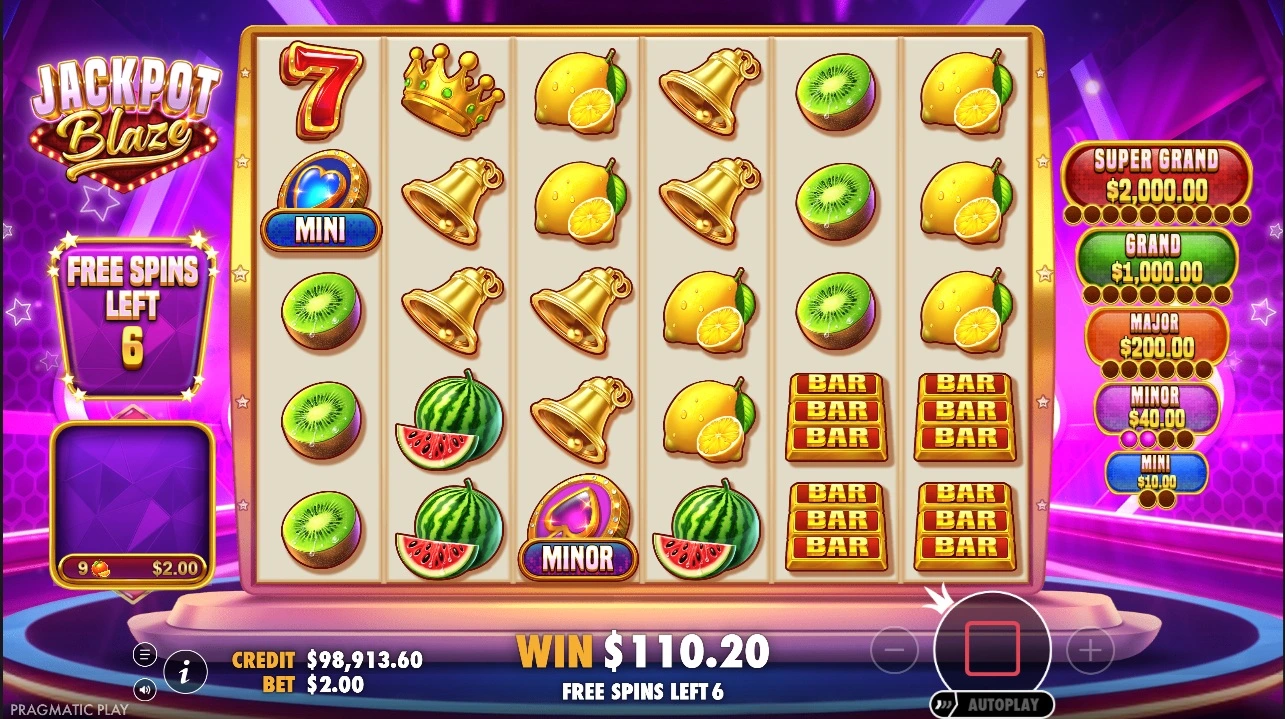 Jackpot Blaze, Free spins feature