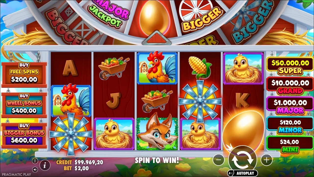 Bigger Barn House Bonanza, Base reels