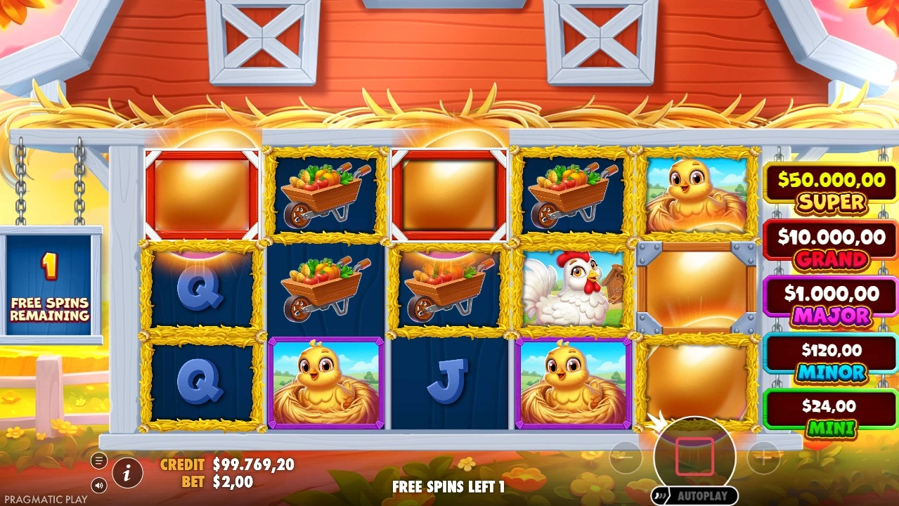 Bigger Barn House Bonanza, Free spins feature