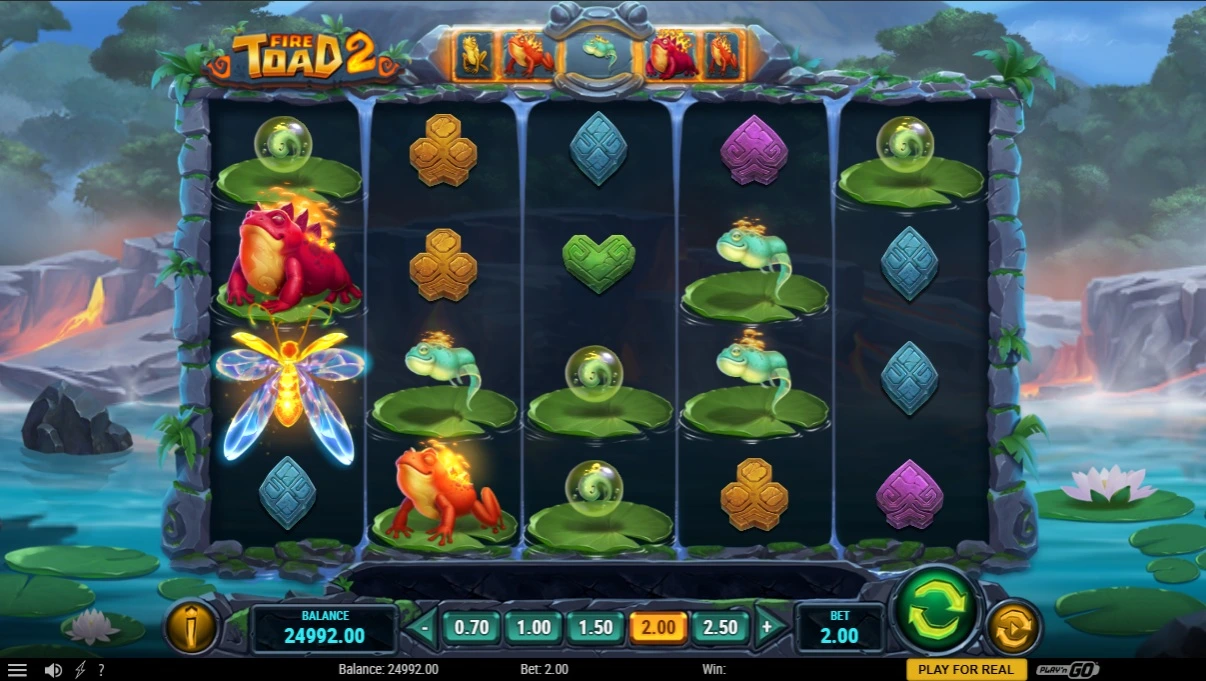 Fire Toad 2, Base reels