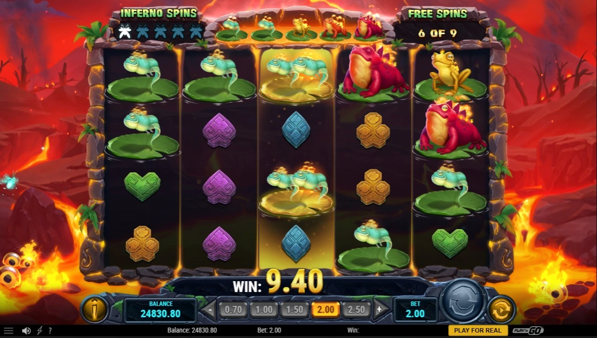 Fire Toad 2, Free spins feature