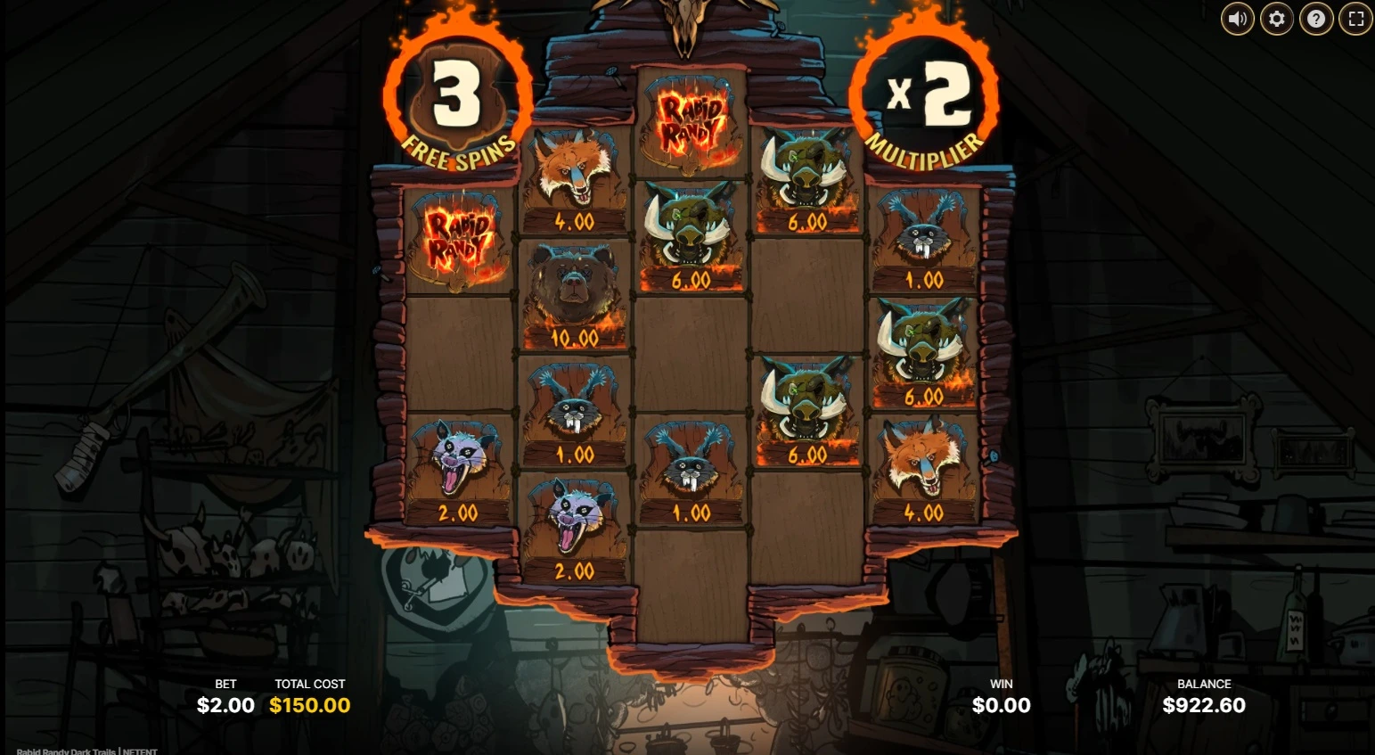 Rabid Randy - Dark Trails, Free spins feature