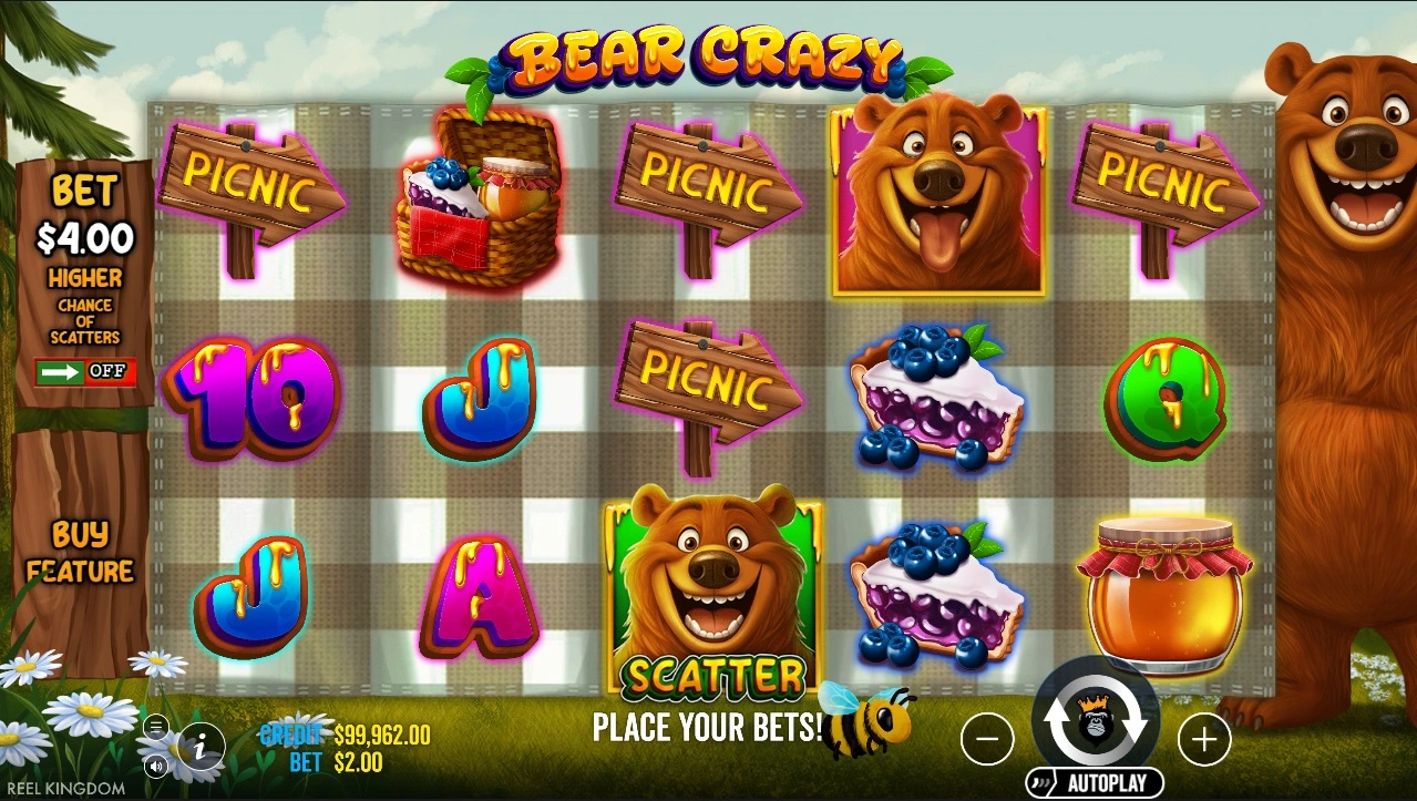 Bear Crazy, Base reels