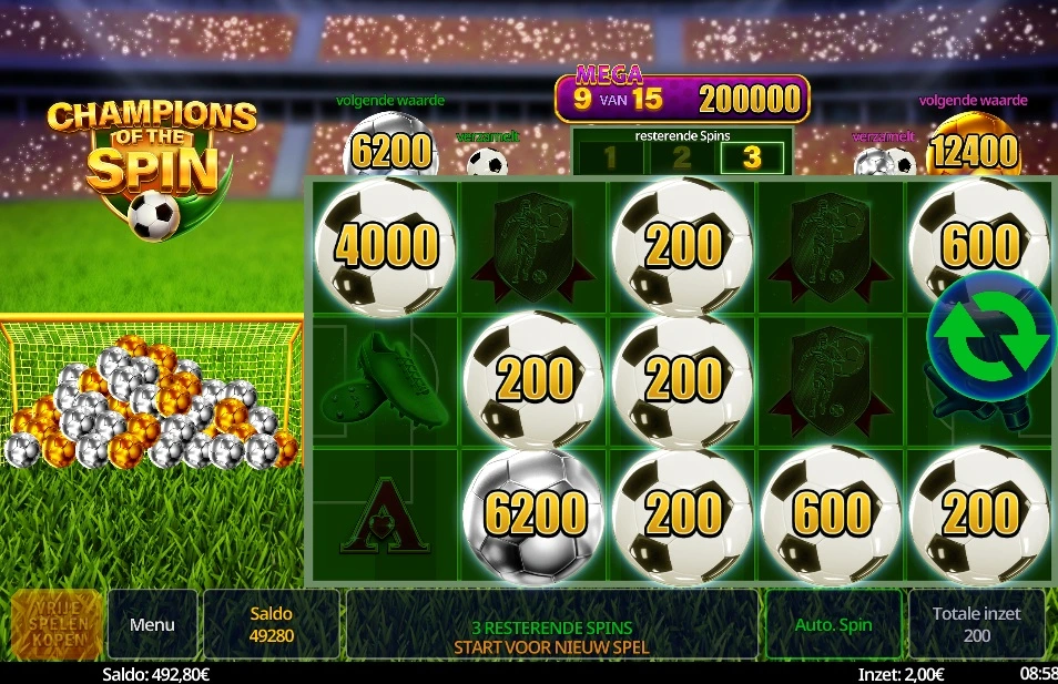 Champions of the Spin, Free spins feature