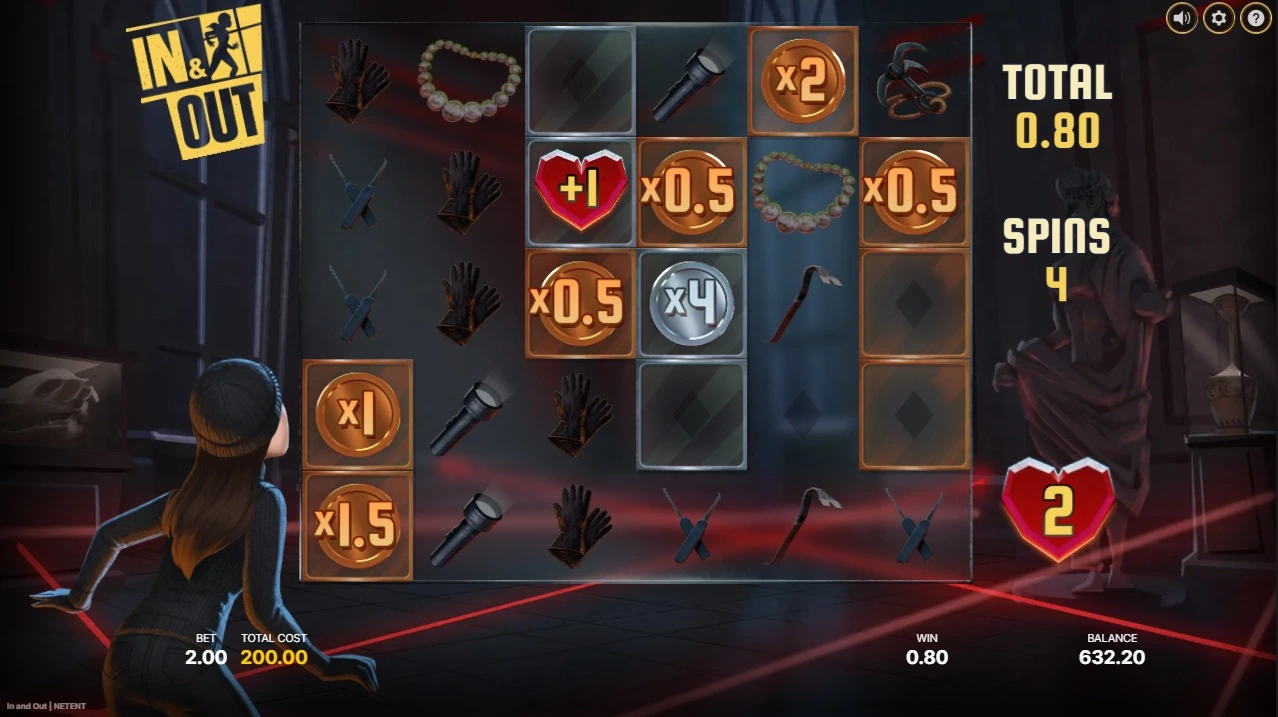 In & Out, Free spins feature