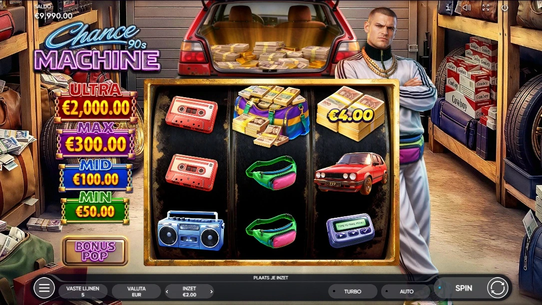 Chance Machine 90s, Base reels