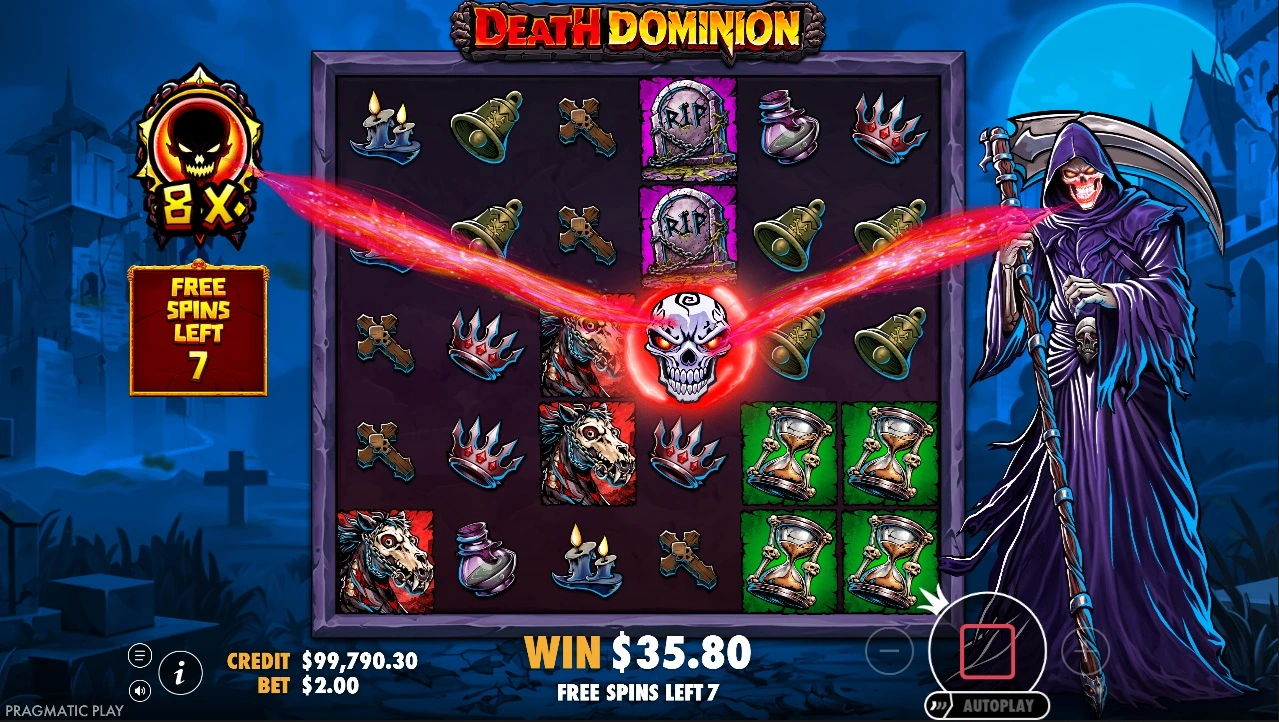 Death Dominion, Free spins feature