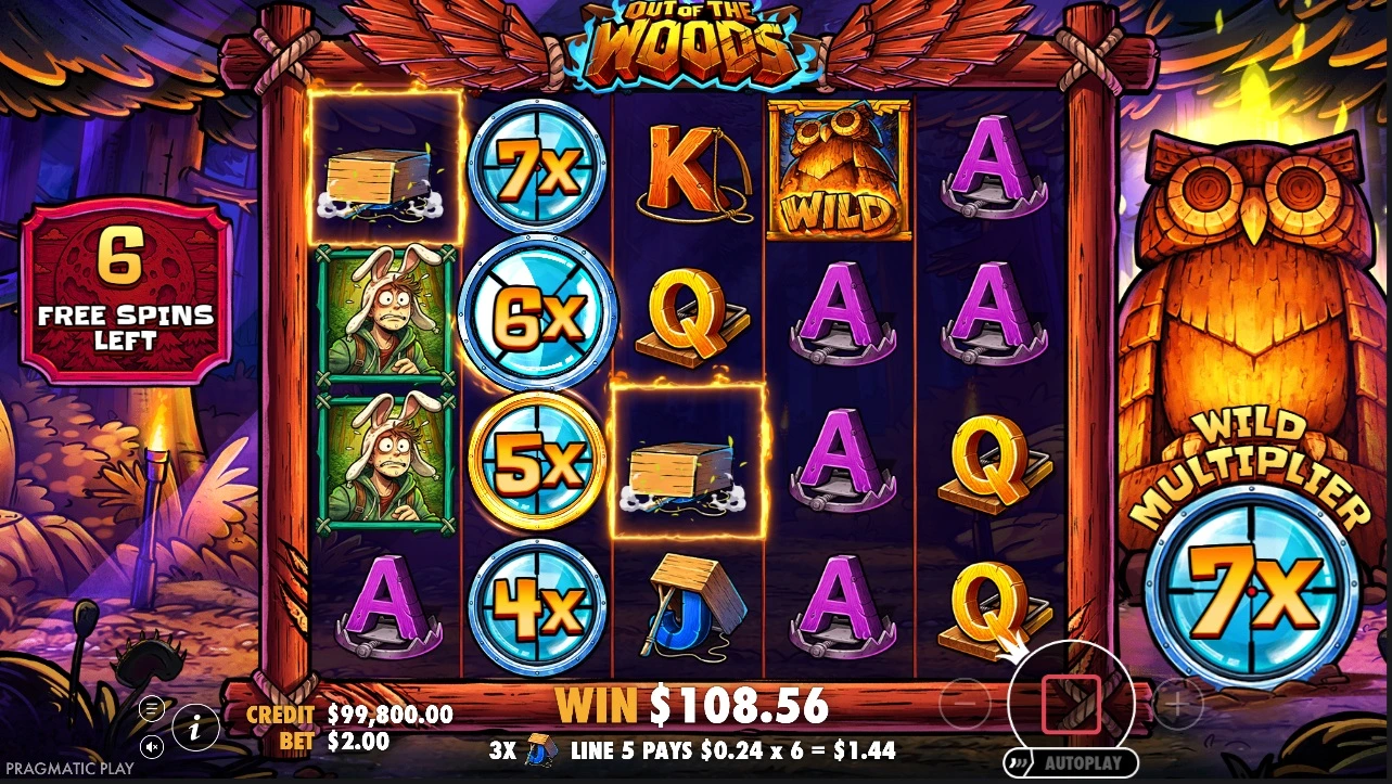 Out of the Woods, Free spins feature