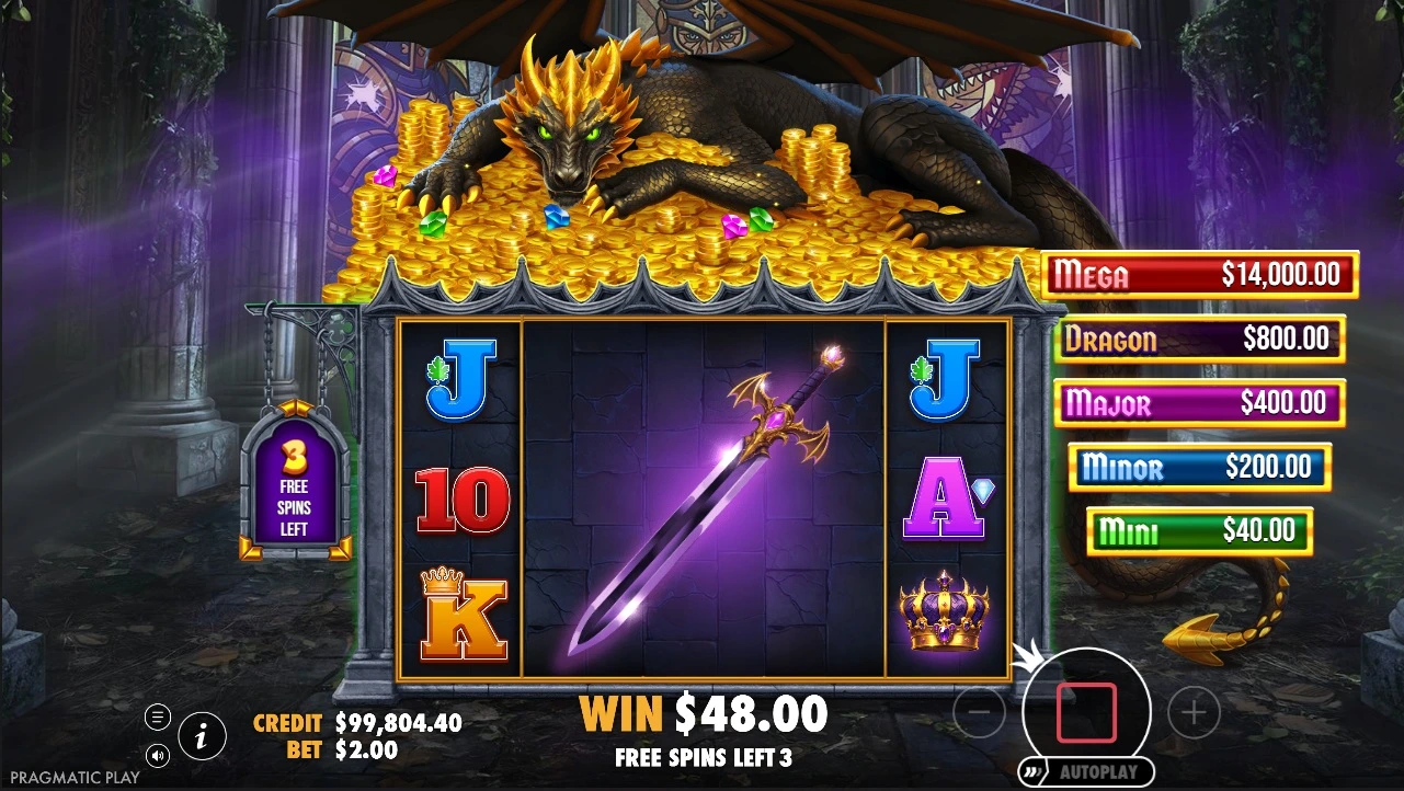 Sleeping Dragon Ultra Dark, Free spins feature