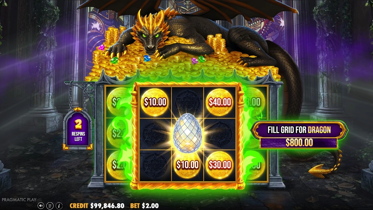Sleeping Dragon Ultra Dark, Re-spin bonus