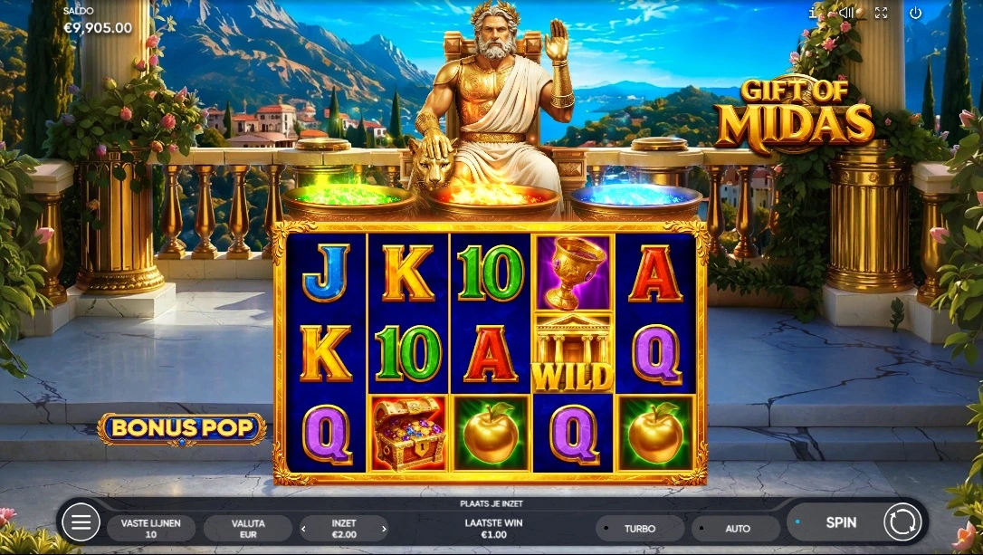 Gift of Midas, Base reels