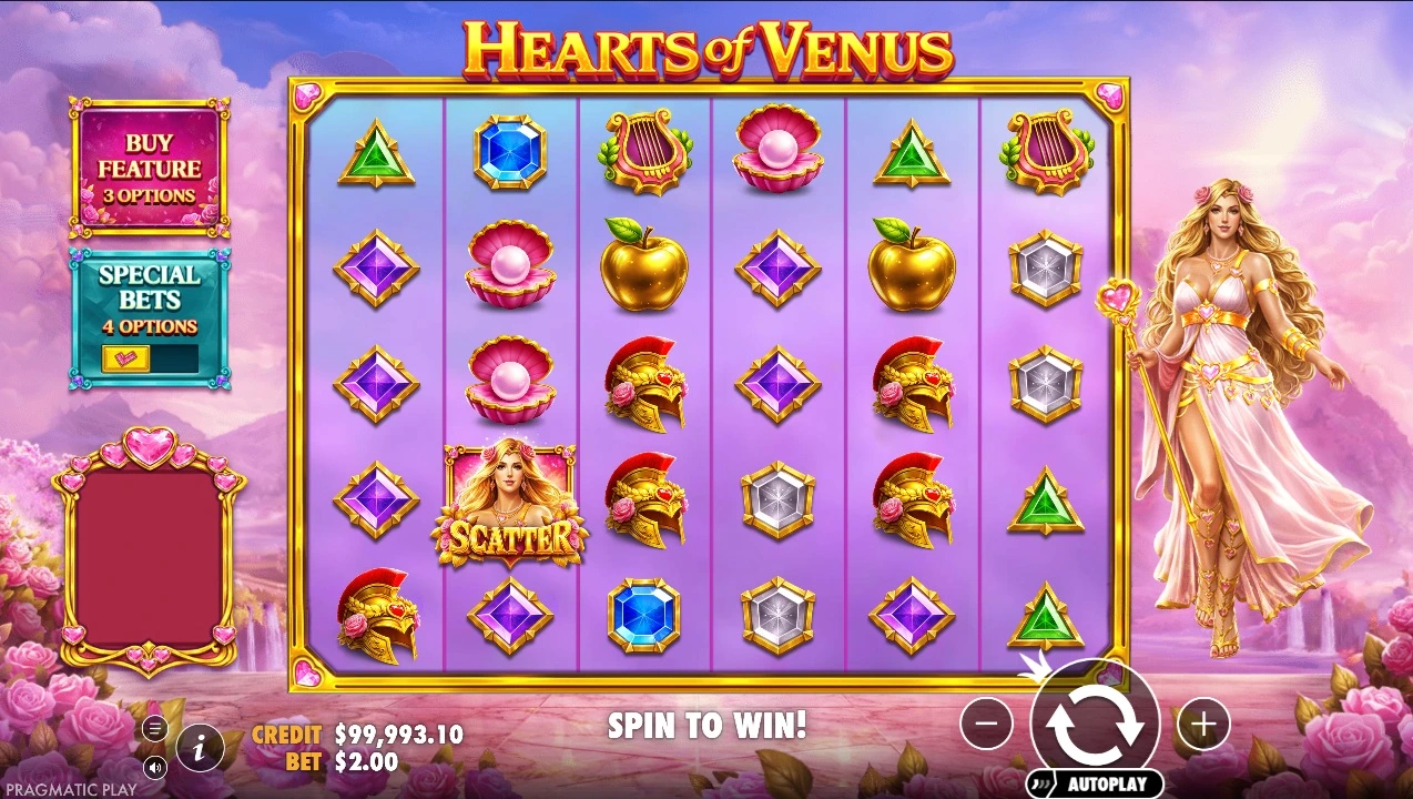 Hearts of Venus, Base reels
