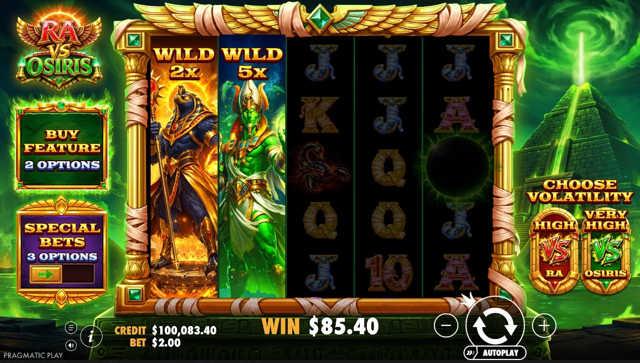 Ra vs Osiris, Expanding wilds