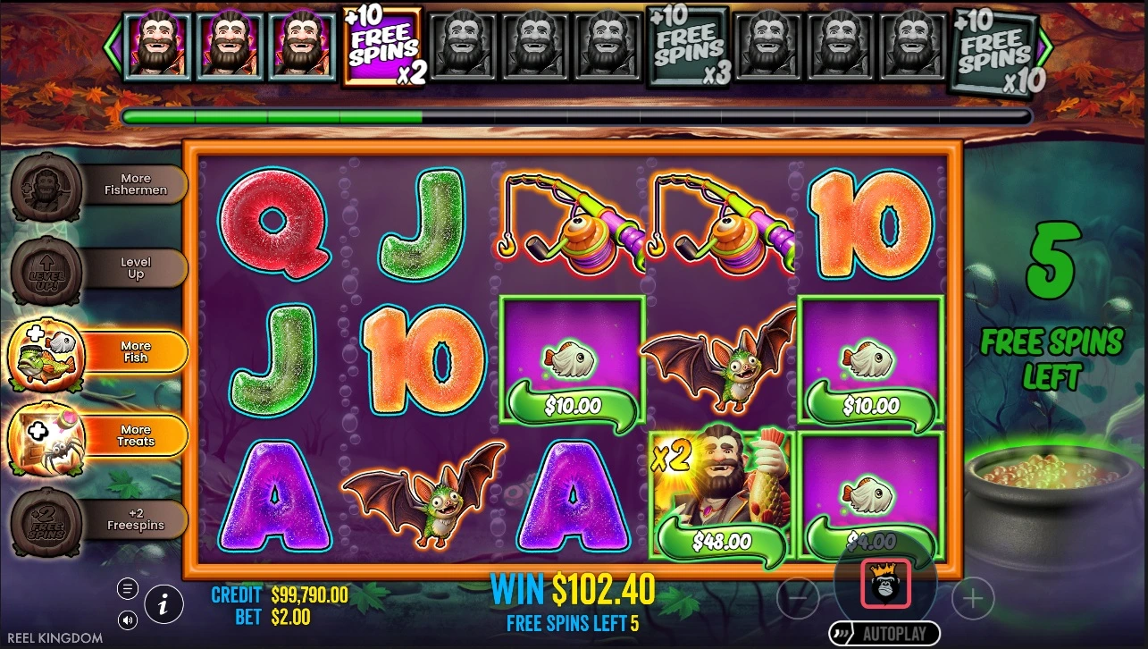 Big Bass Halloween Splash 1000, Free spins feature