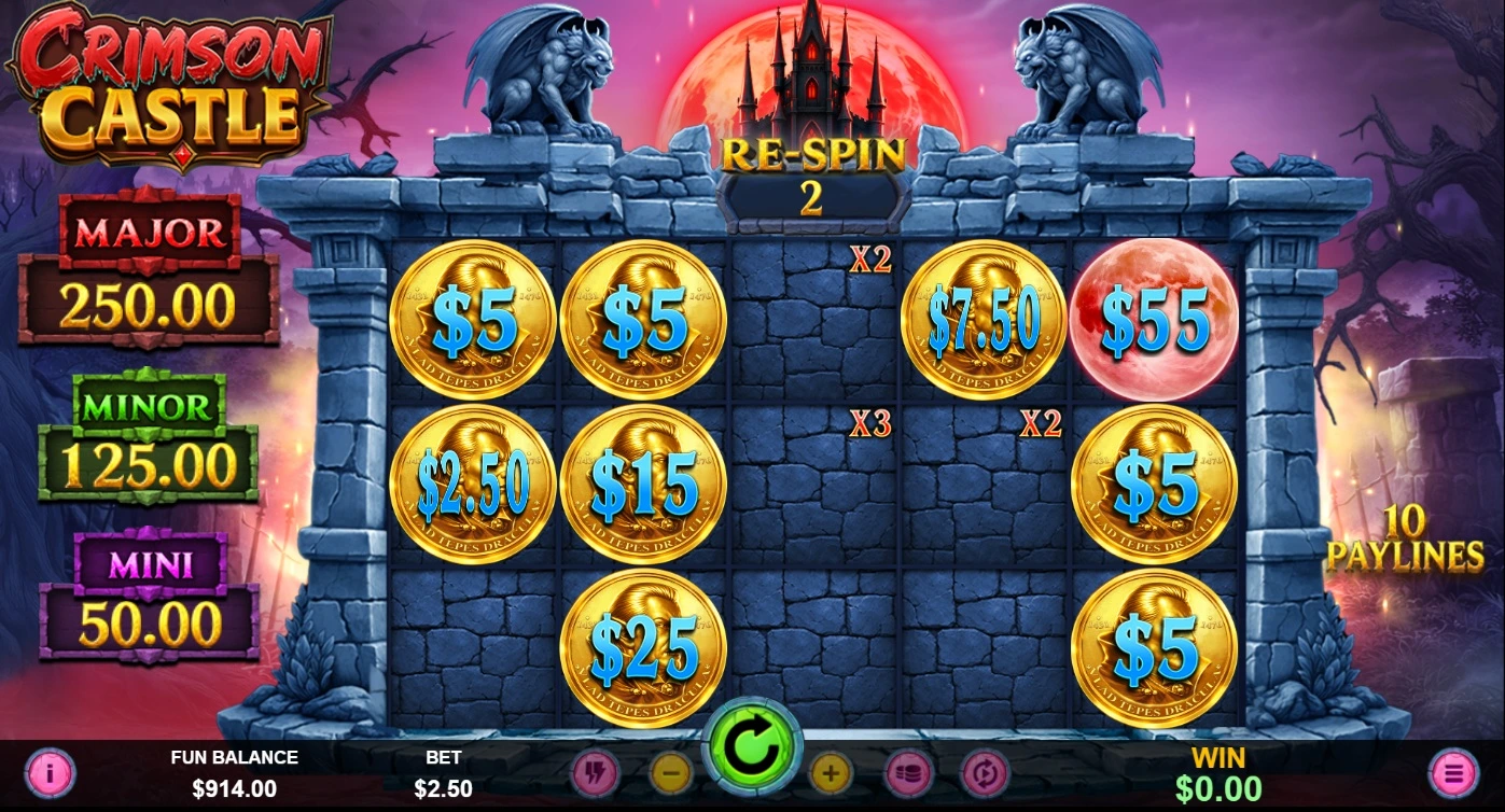 Crimson Castle, Hold & Spin