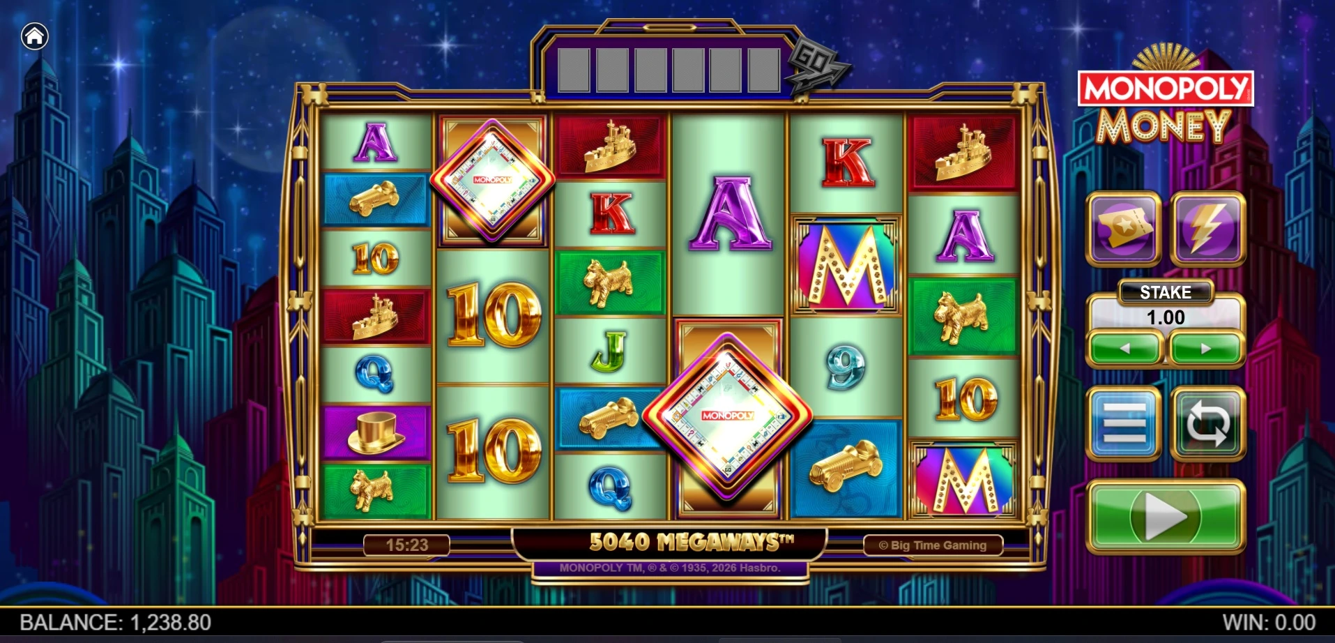 Monopoly Money, Base reels